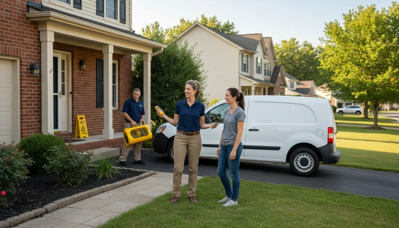 Residential water damage restoration in Emerson, AR